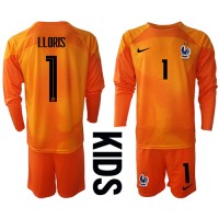 Dječji Nogometni Dres Francuska Hugo Lloris #1 Golmanski Domaci SP 2022 Dugi Rukav (+ Kratke hlače)